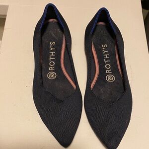 Rothy's Women's Navy and Pink Flats